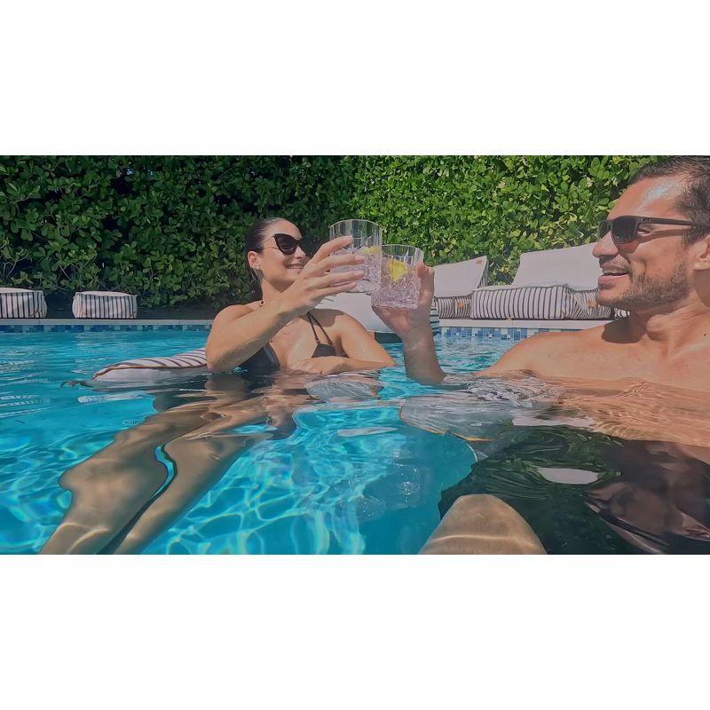 Big Joe Lux Bali Sling Pool Float, Cape Stripe, UV Protected, No Inflation Needed