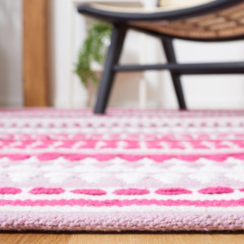 Montauk Pink and Ivory Handwoven Cotton Area Rug