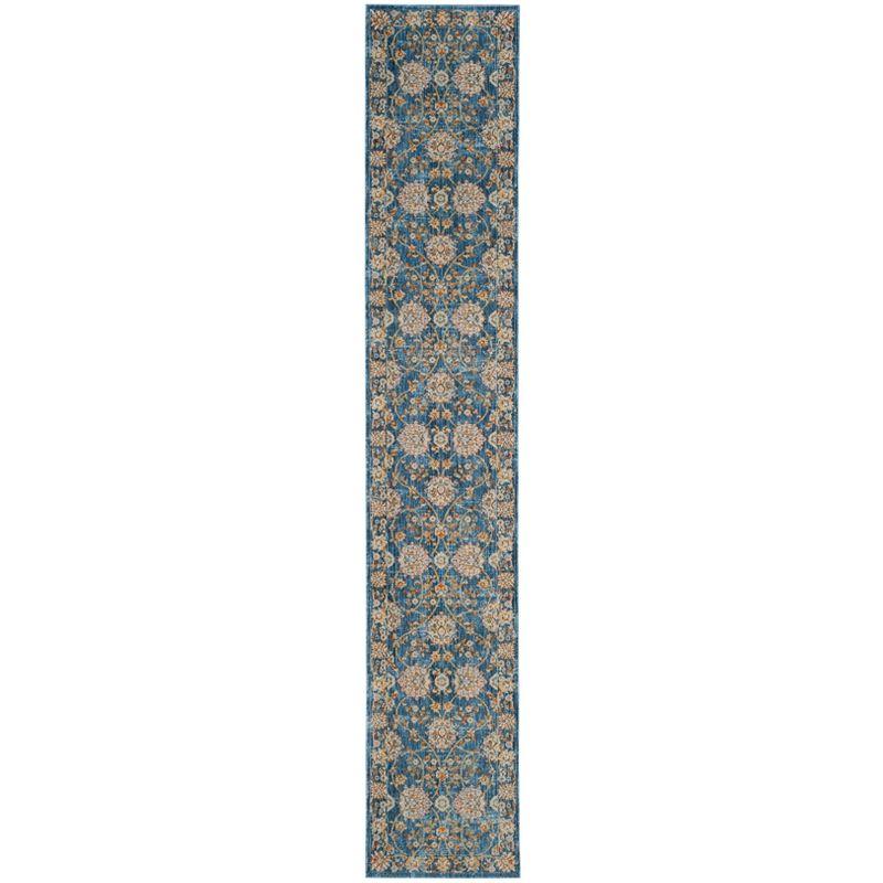 Vintage Persian VTP469 Power Loomed Indoor Accent Rug - Turquoise/Multi - 2'x5' - Safavieh