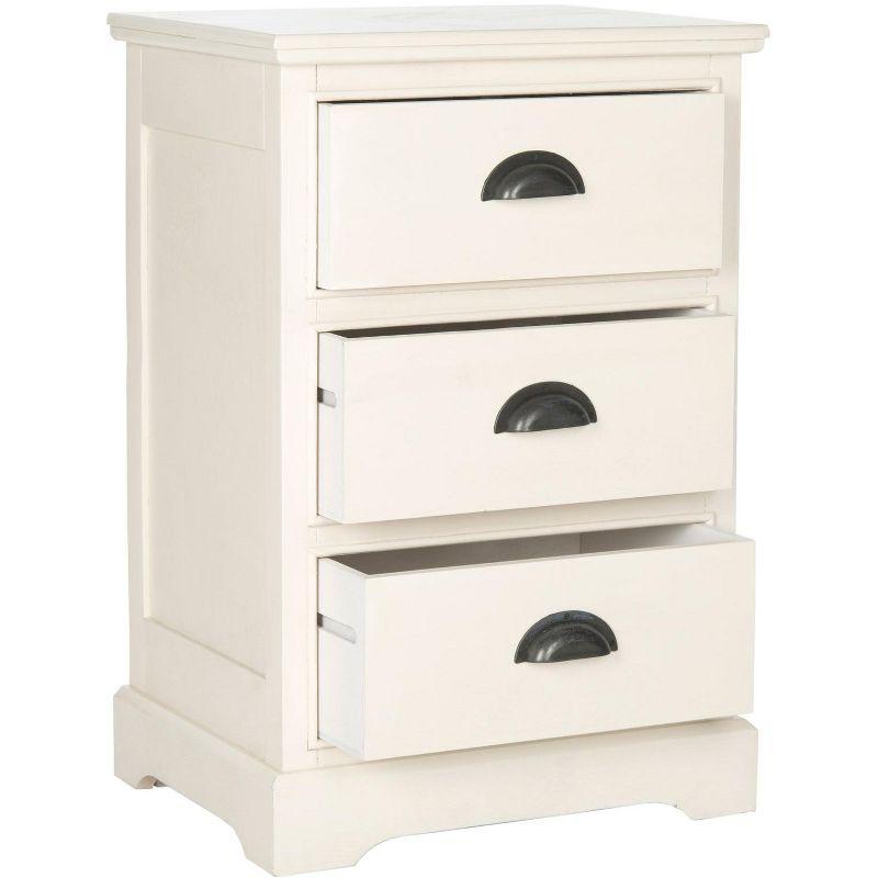 Griffin 3 Drawer Side Table - AMH5717 - White - Safavieh Couture