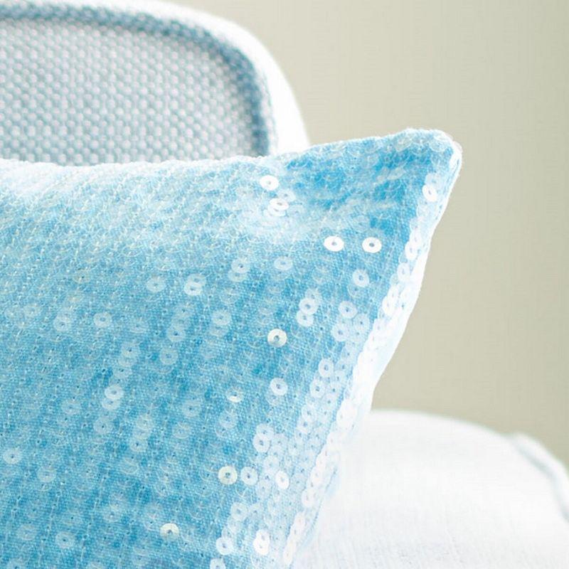 Gaila Sequined Cotton Reversible Throw Pillow