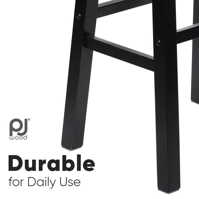 PJ Wood Solid Wood Accent Stool