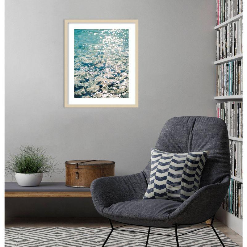 Amanti Art Sunny Day And Glacial Water by Justine Milton Wood Framed Wall Art Print