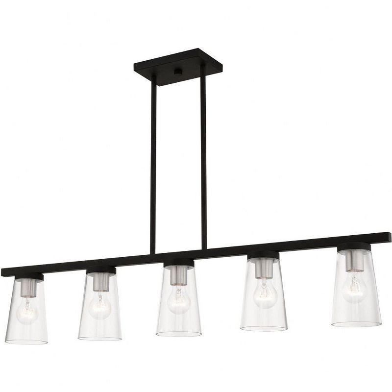 Livex Lighting Cityview 5 - Light Chandelier in  Black/Brushed Nickel