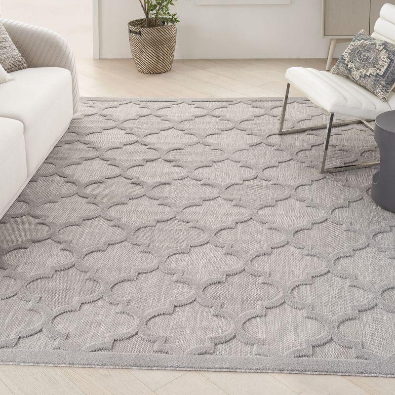 Nourison Easy Care 7' x 10' Silver Grey Indoor/Outdoor Rug