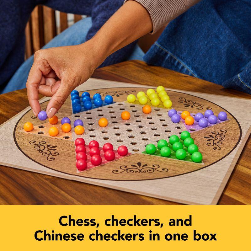 Game Gallery Chess, Checkers and Chinese Checkers Board Game Set