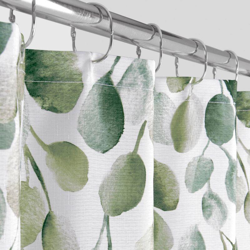 Cascade Shower Curtain - Allure Home Creations: Ombre Botanical Design, Polyester, Machine Washable