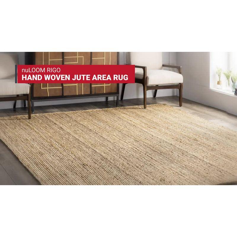 8'x10' Drey Ombre Shag Area Rug Red - nuLOOM: Modern High Pile Tufted Indoor Rectangle, Polyester, Multi-Stripe Design