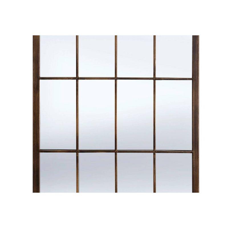 Metal Bradley Window Pane Wall Mirror Bronze - StyleCraft