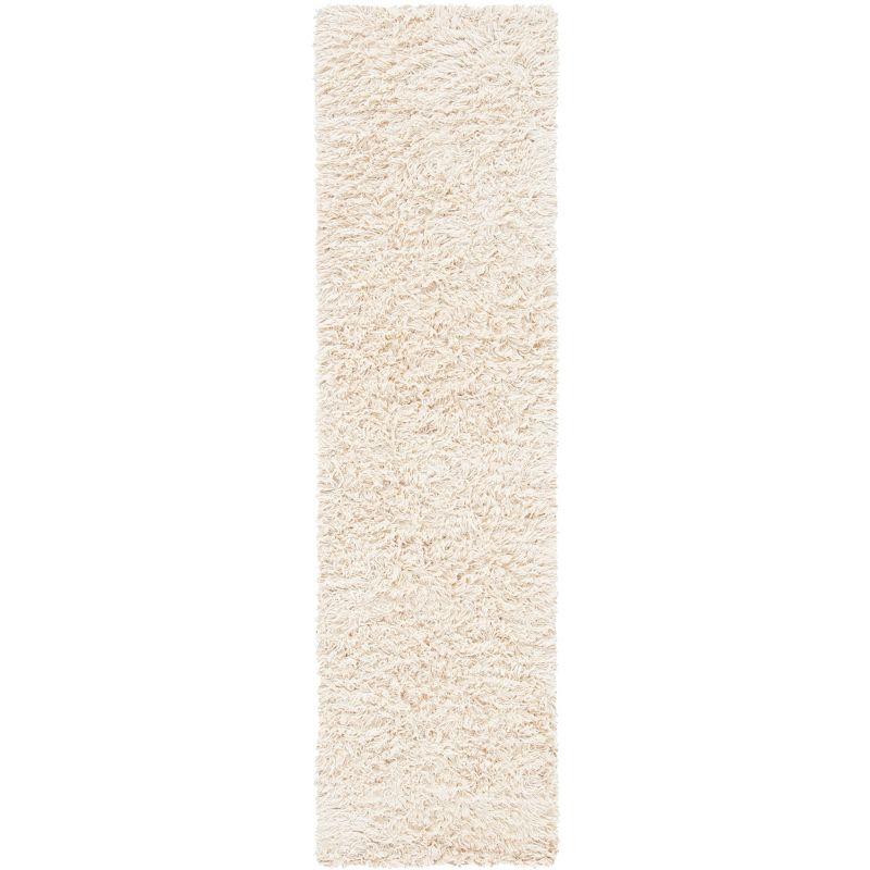 Shag SG731 Hand Woven Runner Rug - Ivory - 2'3"x6' - Safavieh.