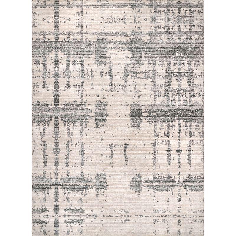 Eco-Friendly Ariana Abstract Gray Synthetic Area Rug 4' x 6'