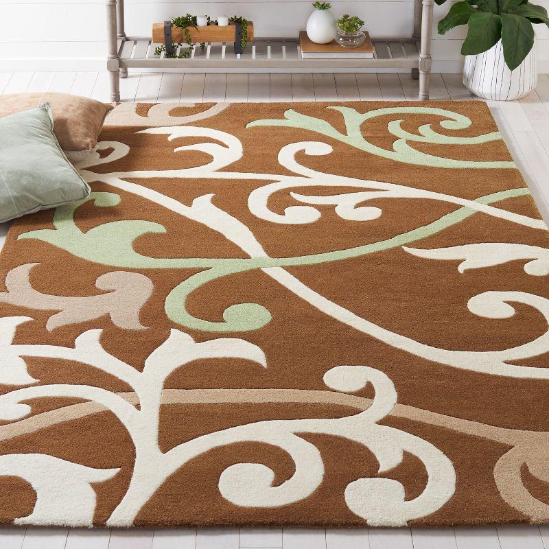 Soho SOH256 Hand Tufted Area Rug - Brown/Multi - 3'6"x5'6" - Safavieh.
