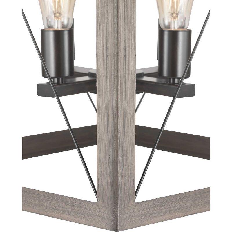 Progress Lighting Briarwood 4-Light Foyer Pendant, Antique Bronze Finish, Vintage-Style Bulbs, Steel Material