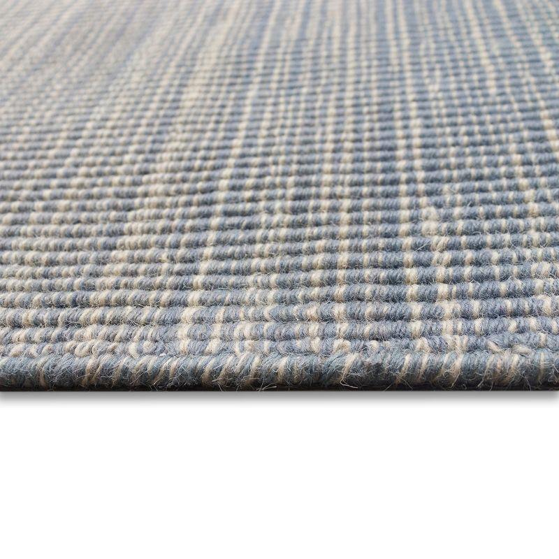 Satsuma Ombre Handmade Hand-Loomed Wool Denim Area Rug