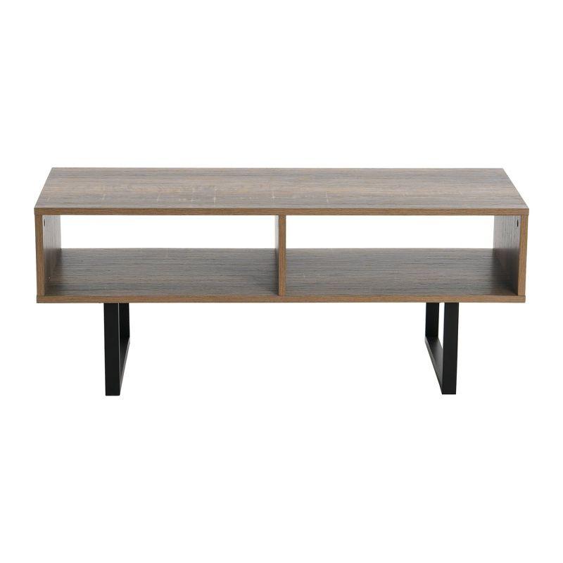 Household Essentials Jamestown TV Stand: Engineered Wood, Iron Frame, for 42" TVs Ashwood