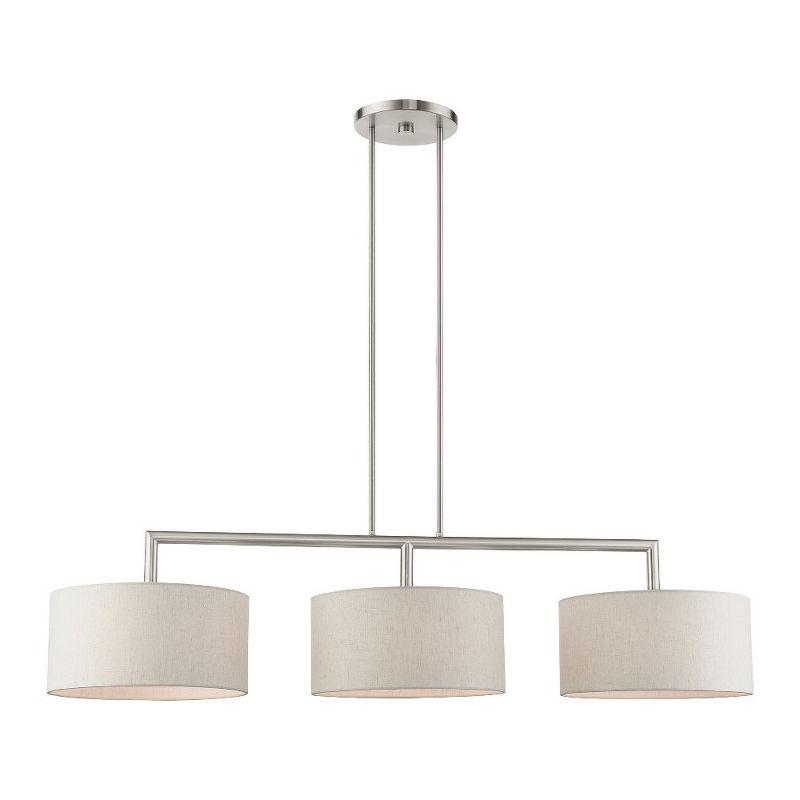 Livex Lighting Meridian 3 - Light Chandelier in  Brushed Nickel