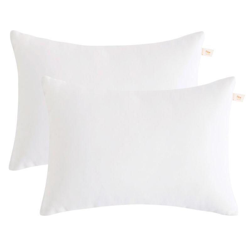 Down Alternative Toddler Pillows, Machine Washable Soft Travel Small Pillows, 13x18 Inches, White - NTBAY