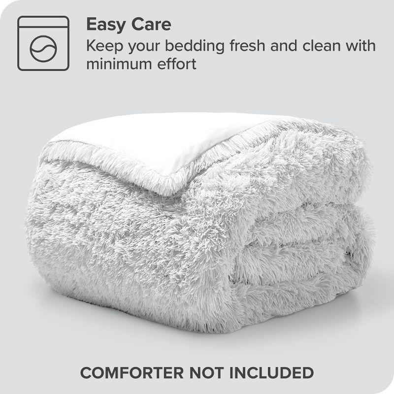 Bare Home Shaggy Fleece Plush Duvet Cover