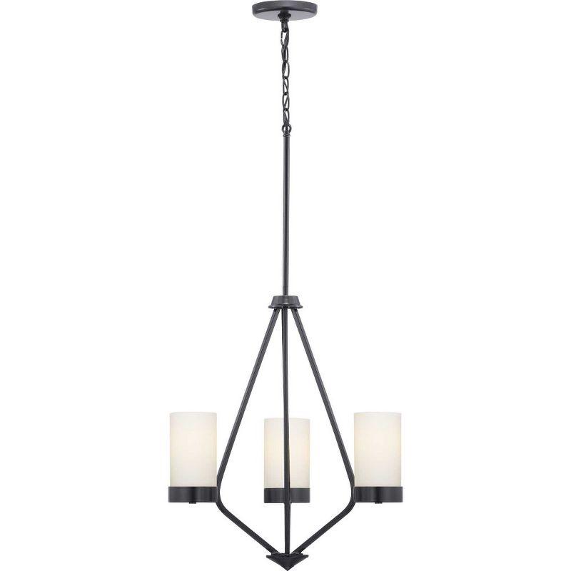 Progress Lighting Elevate 3-Light Chandelier, Brushed Bronze, Glass Shades