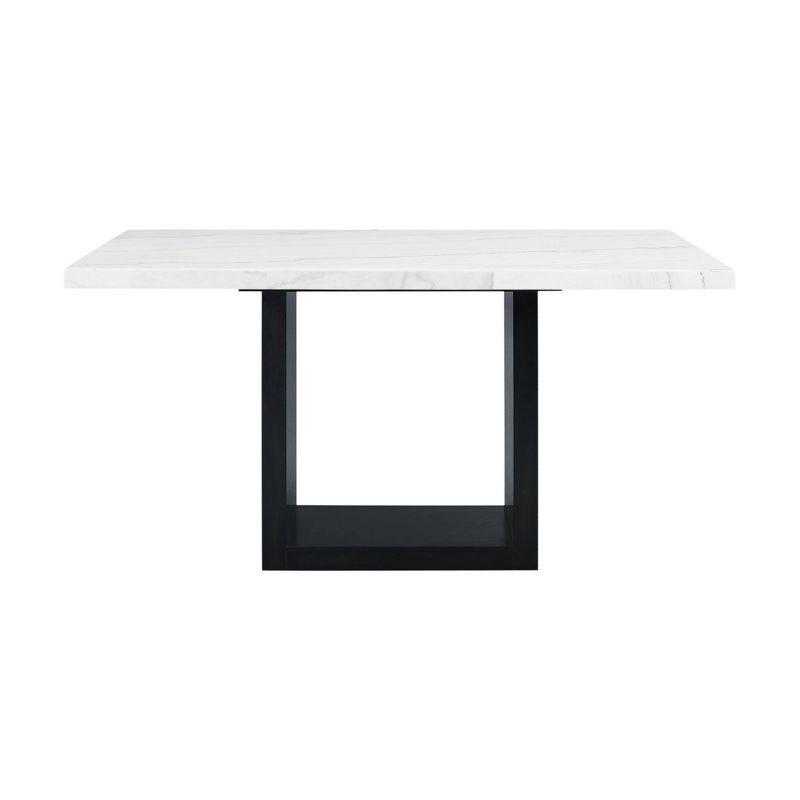 Willow Marble Counter Height Dining White - Picket House Furnishings: Chic Black Base, 6 Seats