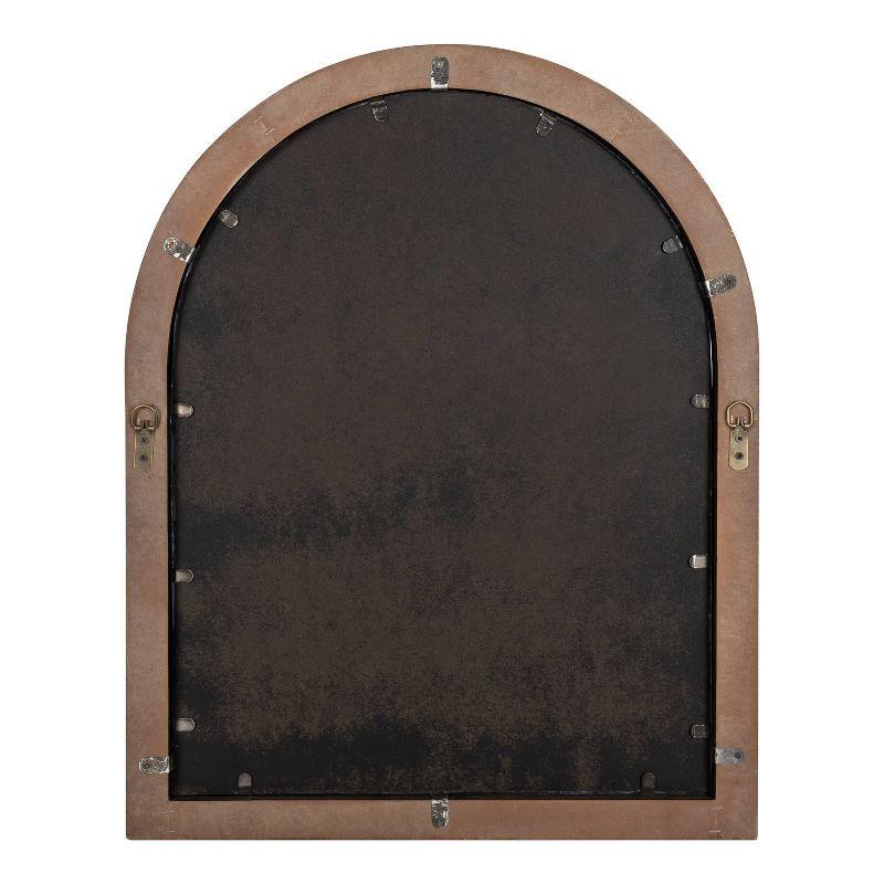 22" x 28" Nola Arch Wall Mirror Brown - Kate & Laurel All Things Decor: Modern Style, Wood Frame, Wall Mounted