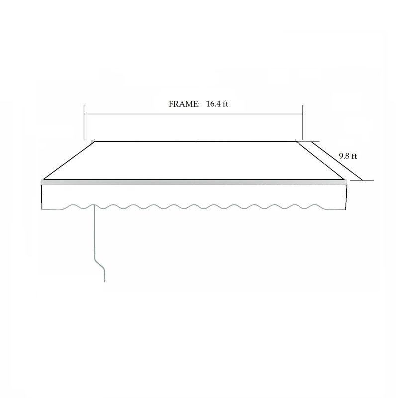 Motorized Retractable White Frame Patio Awning