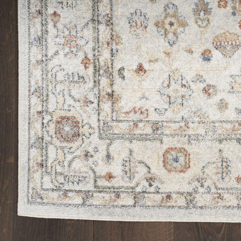 Nourison Astra Machine Washable Vintage Persian Indoor Bathroom, Kitchen Runner Rug Grey/Multi 2'2" x 12'