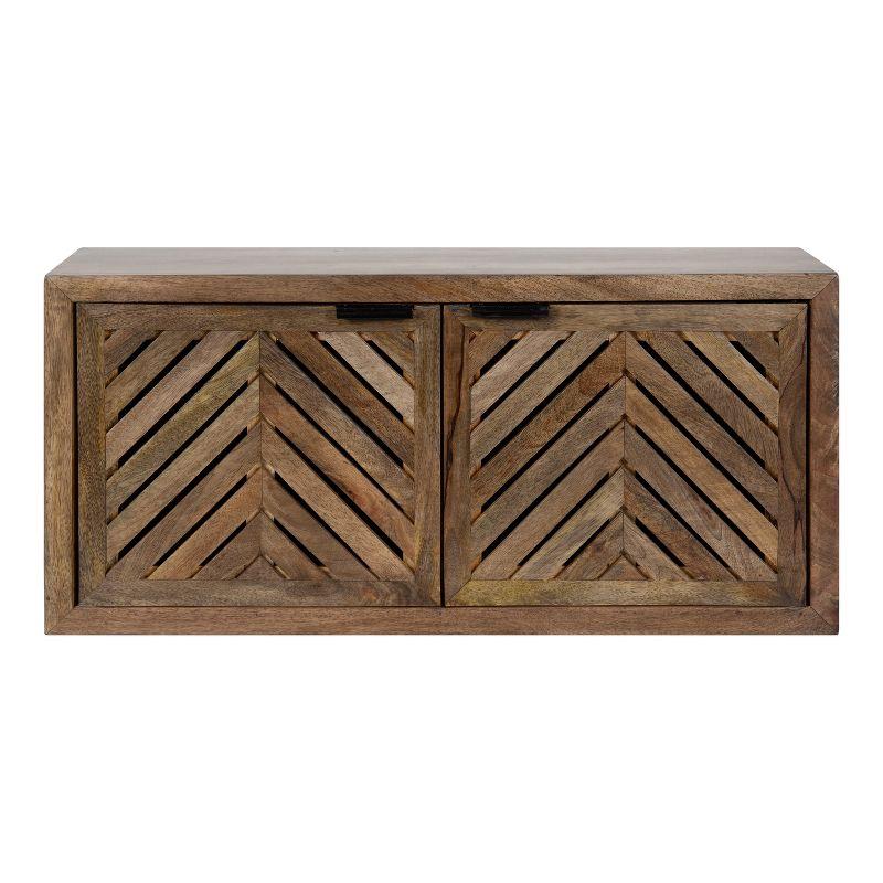 Kate and Laurel Mezzeta Decorative Wood Wall Cabinet