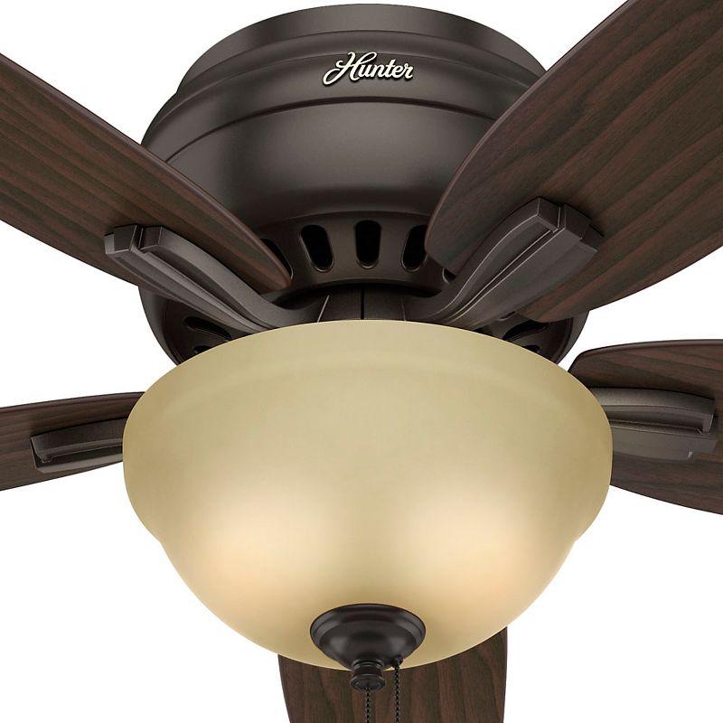 52" Newsome 5 - Blade Flush Mount Ceiling Fan with Pull Chain and Light Kit Included