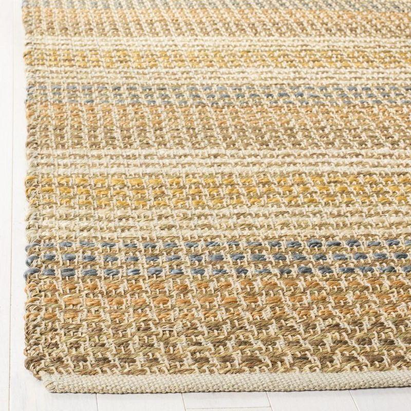 Lustrous Sheen Ivory Jute 7'6" x 9'6" Hand-Knotted Area Rug