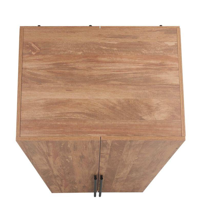 Manhattan Comfort Set of 3 Lee 2 Door and 2 Drawer Wardrobe Closets Golden Brown: Modular Storage Units, MDF Construction