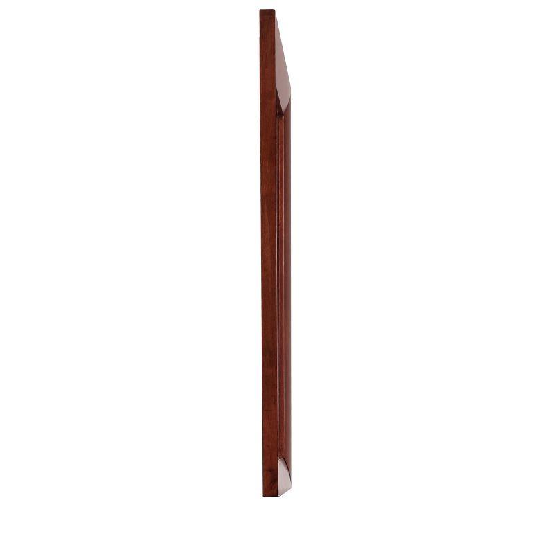 Passion Furniture Marilla 35 in. x 39 in. Modern Rectangle Framed Cherry Dresser Mirror