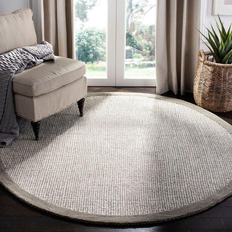 Abstract ABT220 Handmade Indoor Area Rug - Sage/Ivory - 6' Round - Safavieh