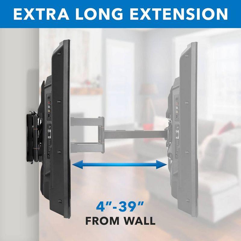 Mount-It! Full Motion TV Wall Mount with 39 Inch Long Extension Arms, Heavy Duty Dual Arm TV Mount Fits 65 to 110 Inch TVs & Fits 16 and 24 Inch Studs