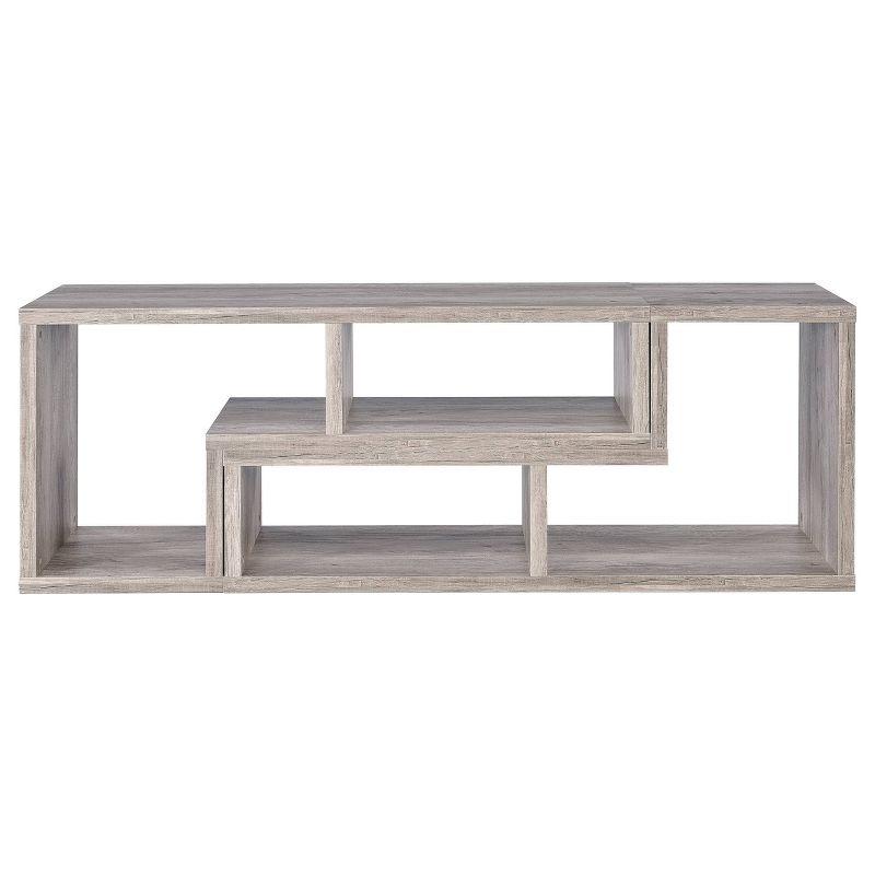 22" Velma Modular Bookcase & TV Stand: Stackable, Horizontal, Gray Driftwood - Coaster