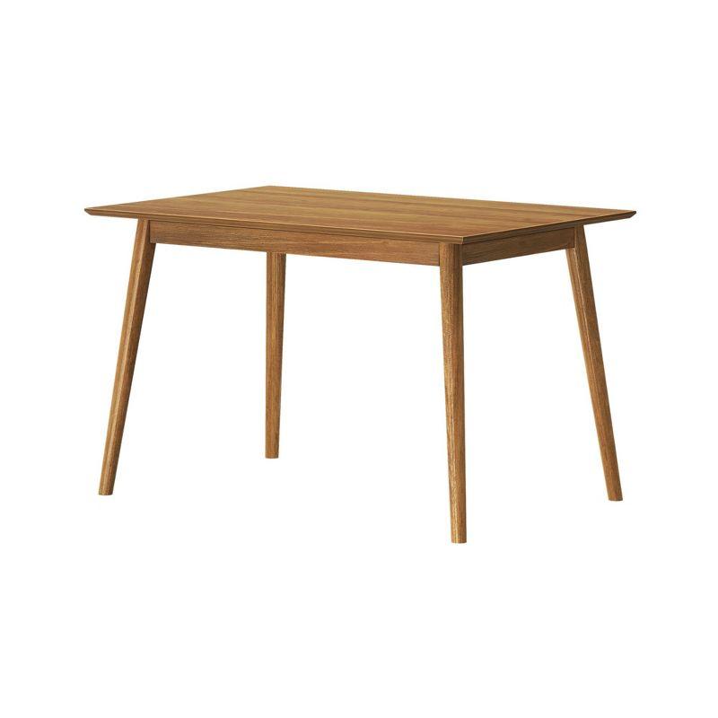 Plank+Beam 48" Mid Century Modern Dining Table, Solid Wood Kitchen & Dining Room Table for 4, Pecan