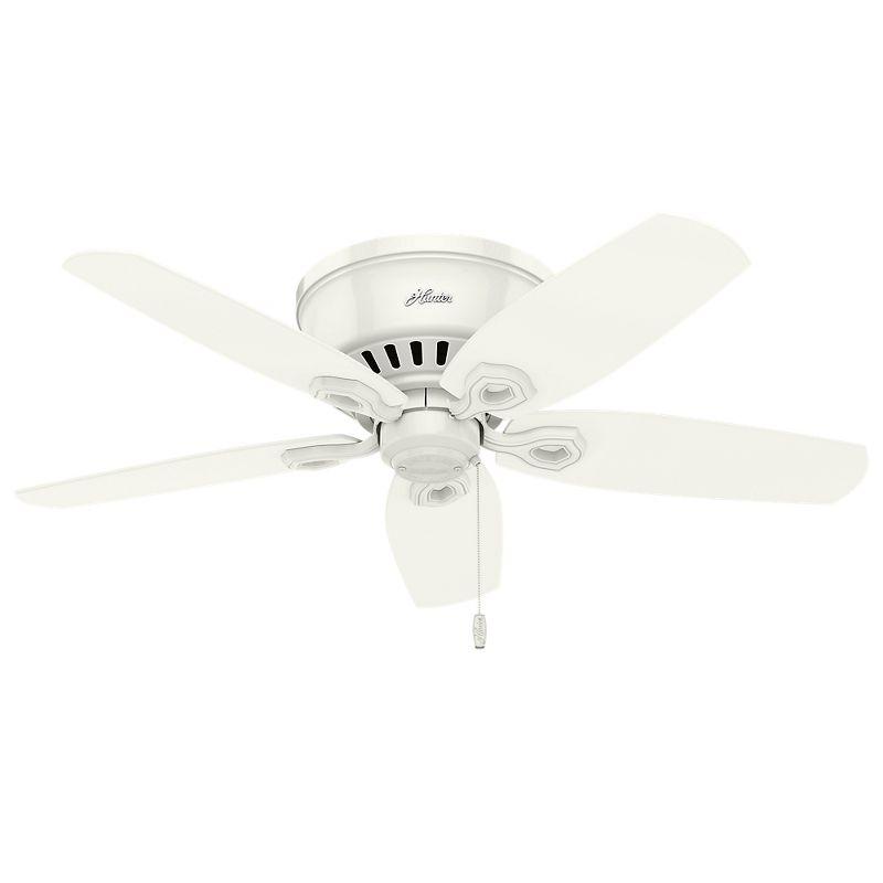 Snow White 42" Low Profile Ceiling Fan with LED Lights & WhisperWind Motor