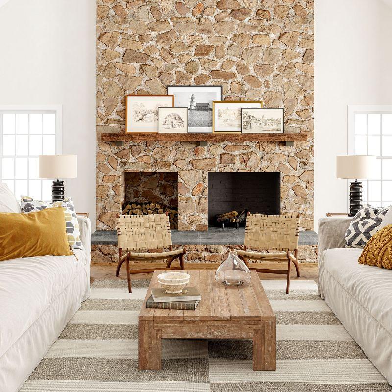 Ebern Designs Hertford Checked Cotton Area Rug
