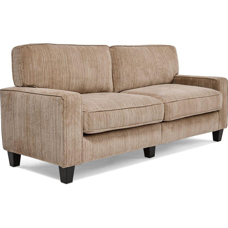 Serta Palisades 73" Track Arm Sofa, Easy Care Fabric, Soft Pillow Back, Pocket Coil Seat Cushions