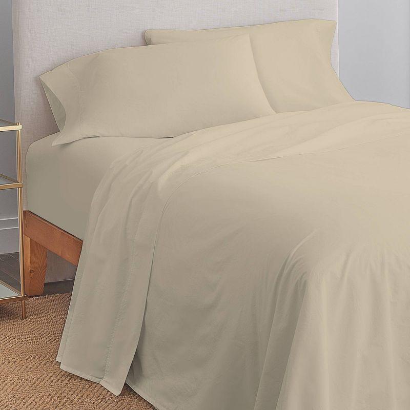Color Sense 100% Cotton 300TC Ultra-Soft & Silky Wrinkle-Resistant Sheet Set