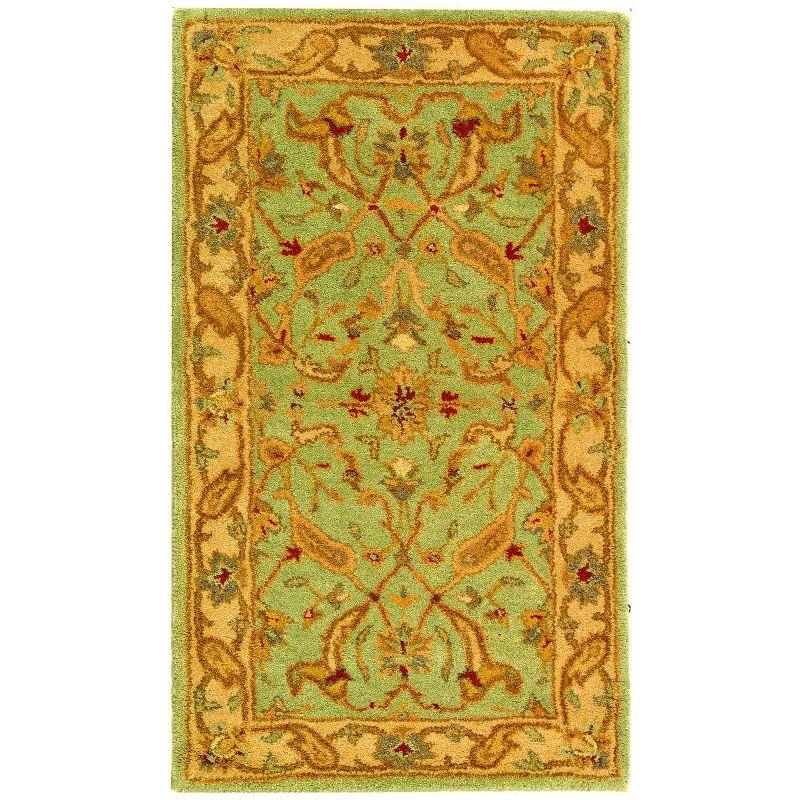 Antiquity AT311 Hand Tufted Accent Rug - Teal/Beige - 2'3"x4' - Safavieh.