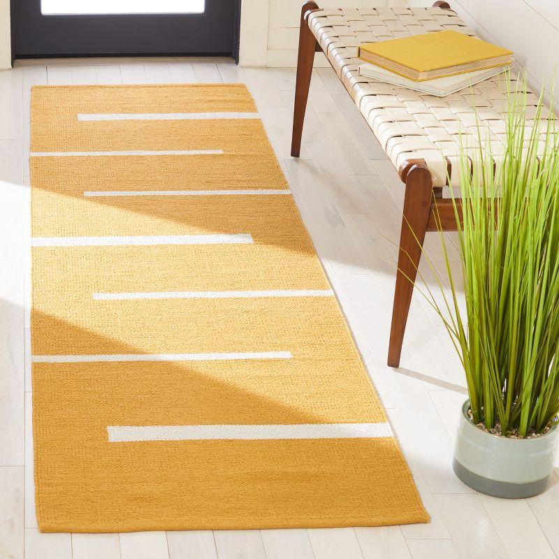 Montauk MTK311 Hand Woven Indoor Runner Rug - Gold/Ivory - 2'3"x8' - Safavieh