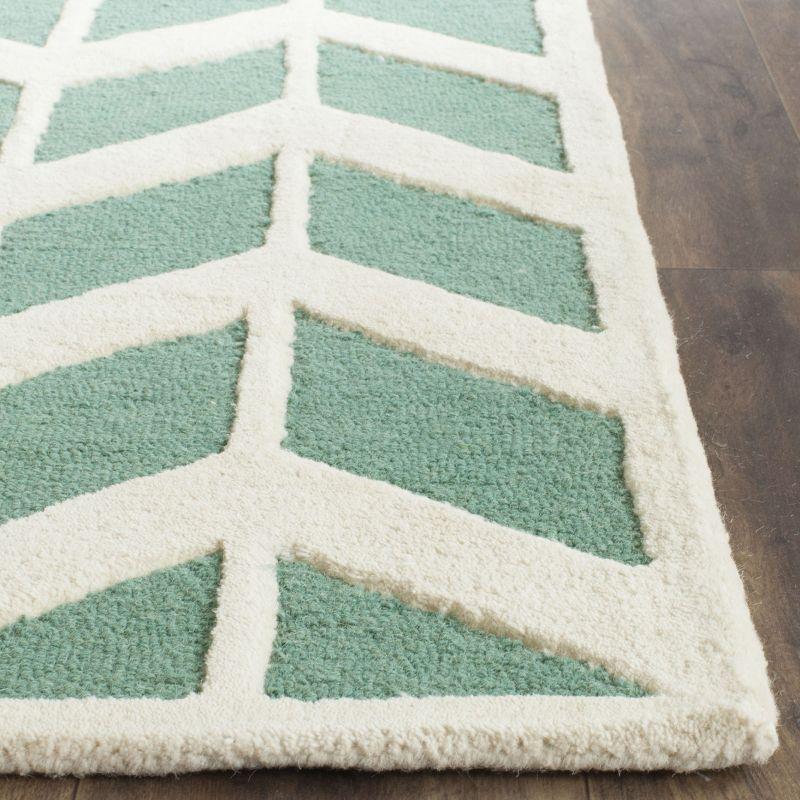 Cambridge CAM718 Tufted Indoor Area Rug - Teal/Ivory - 8'x10' - Safavieh