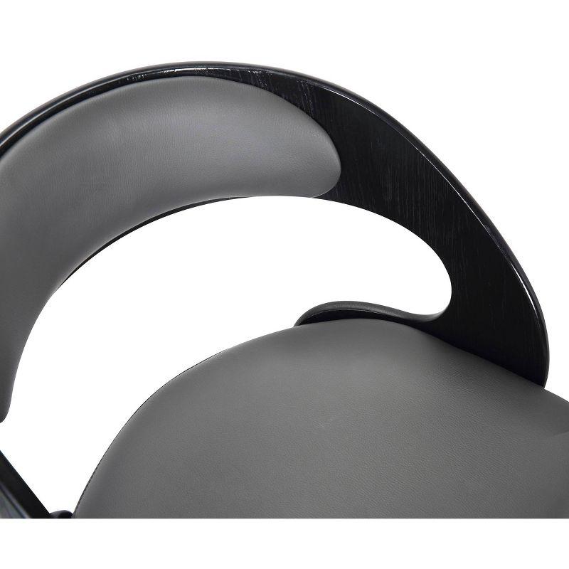 Shelly Contemporary Bar Stool Black/Gray - Armen Living