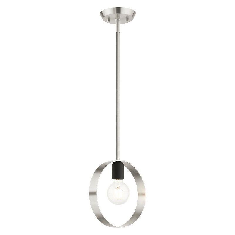 Modesto Brushed Nickel Mini Indoor/Outdoor Pendant Light