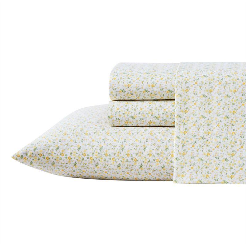 Laura Ashley Printed Cotton Percale Sheet Set