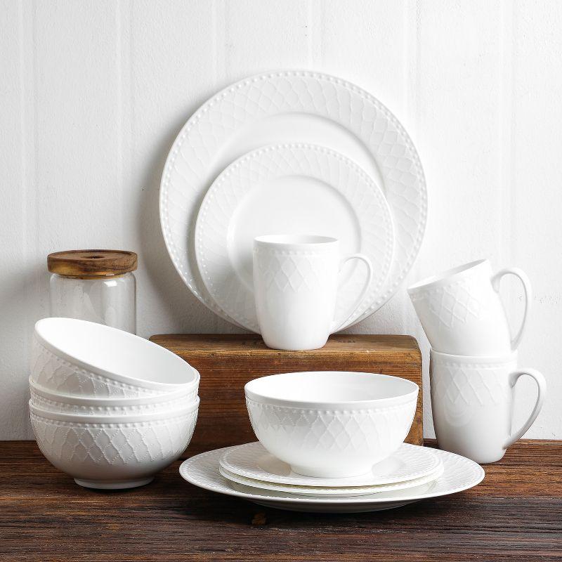 Stone Lain Alexandria 32-Piece Bone China Dinnerware Set, Service for 8