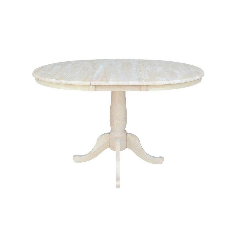 Cottage Charm Reclaimed Wood 50" Round Extendable Dining Table