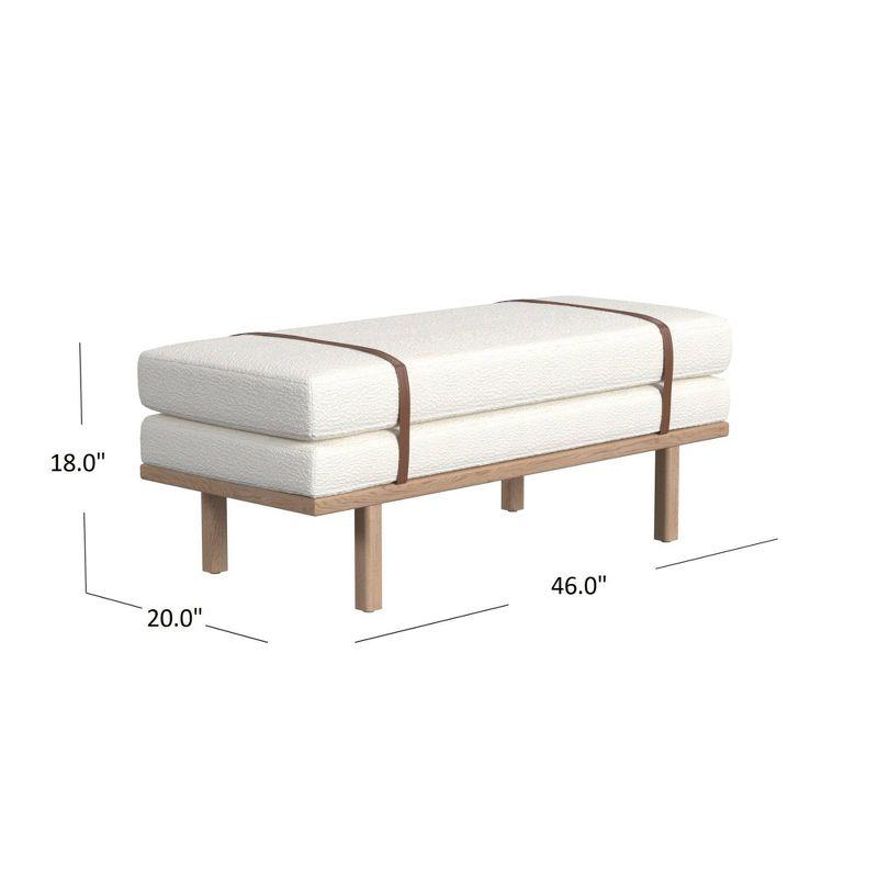 Homepop Upholstered Boucle Bench