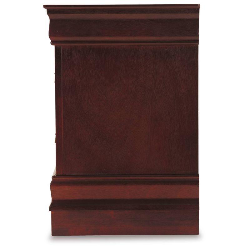 Signature Design by Ashley Alisdair Nightstand Brown/Beige: Traditional Style with Metal Glides, Storage Drawer